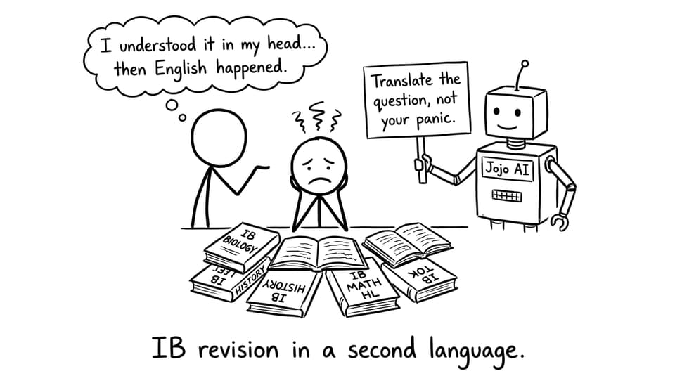 IB revision in a second language comic