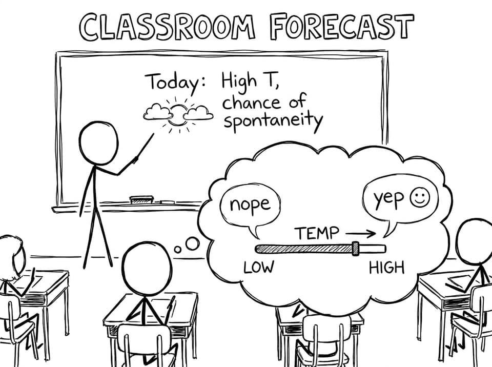 High T, chance of spontaneity