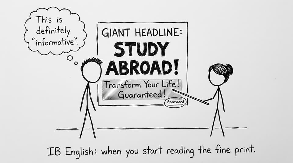 IB English fine print joke
