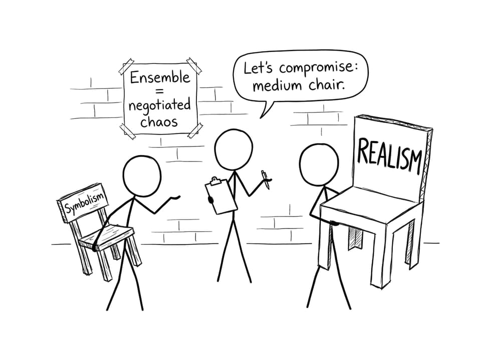 Argument over symbolism vs realism comic