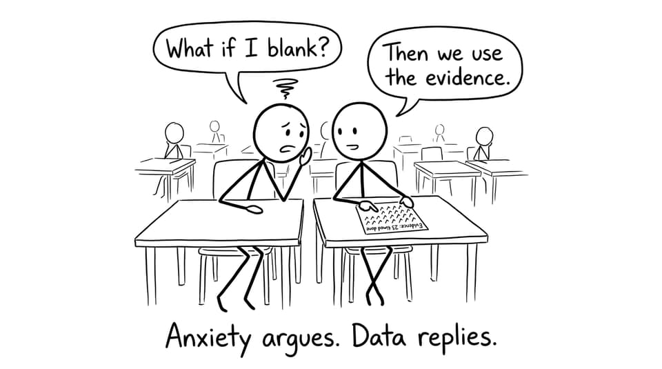 Anxiety argues. Data replies.