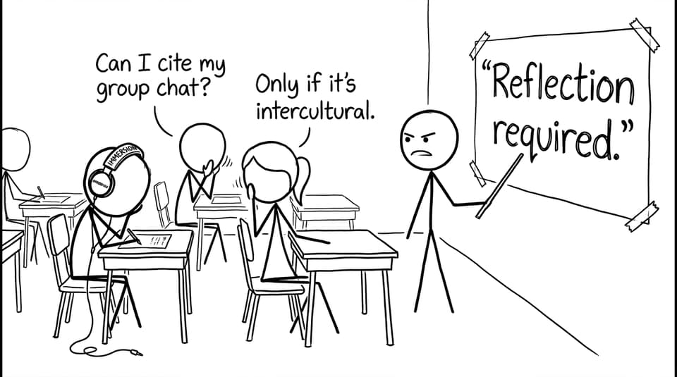 A funny comic about reflection and intercultural evidence