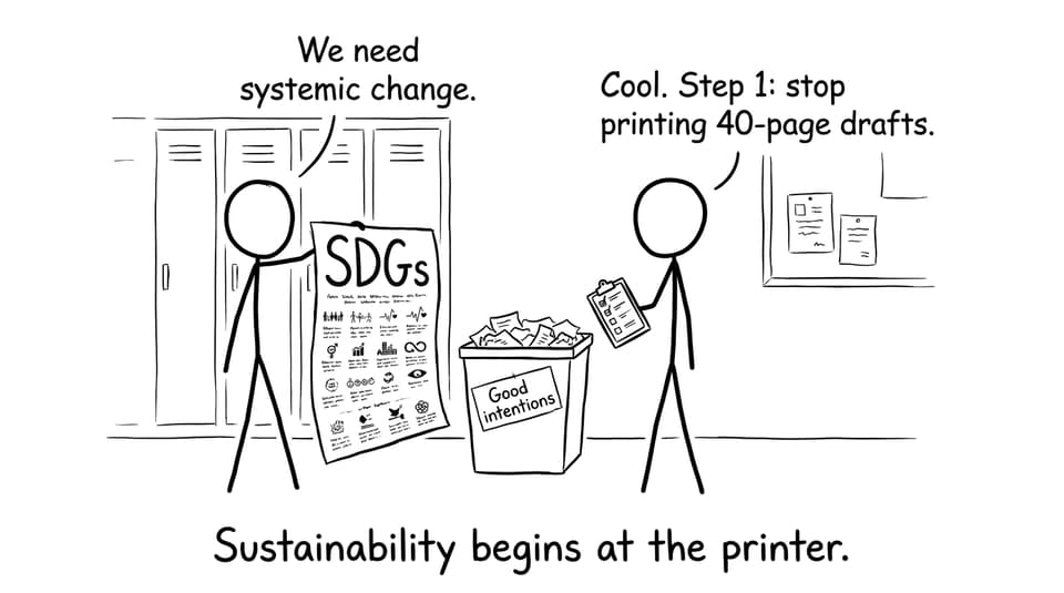 Sustainability begins at the printer.