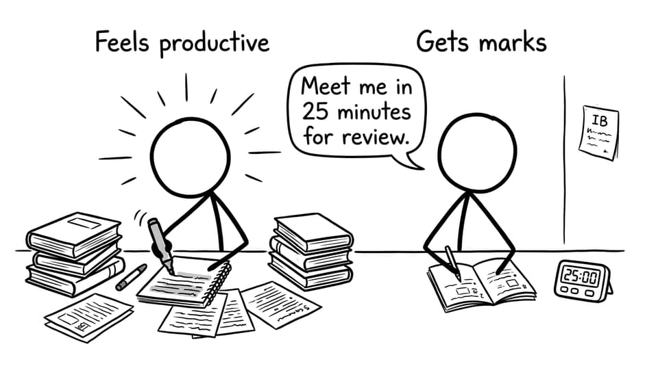Feels productive vs gets marks comic