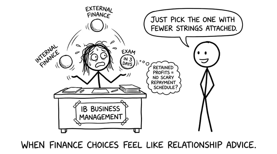 An IB student juggling finance choices