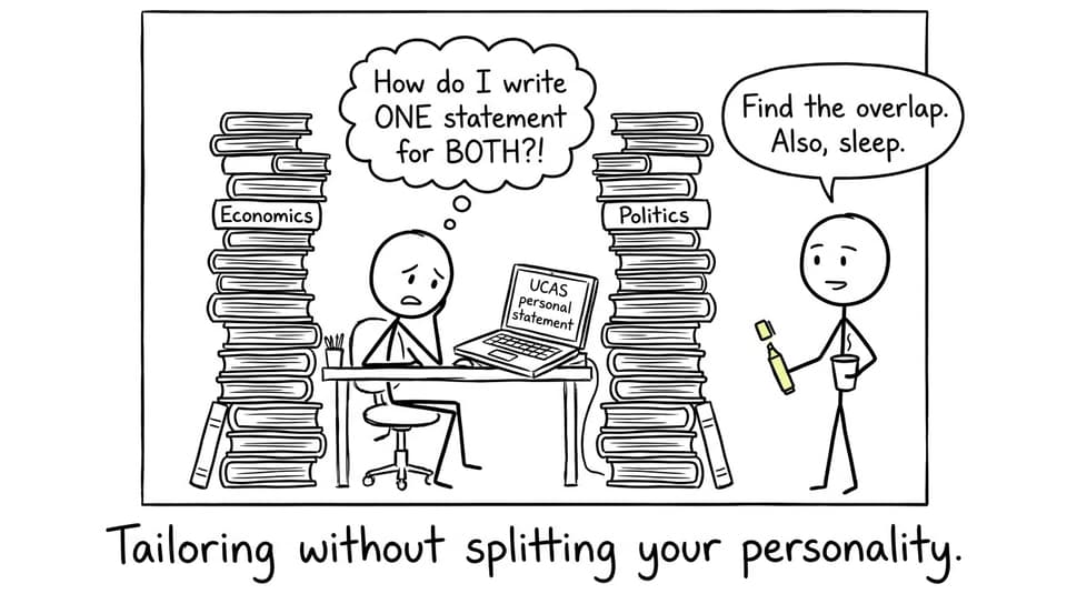 IB student juggling two course stacks