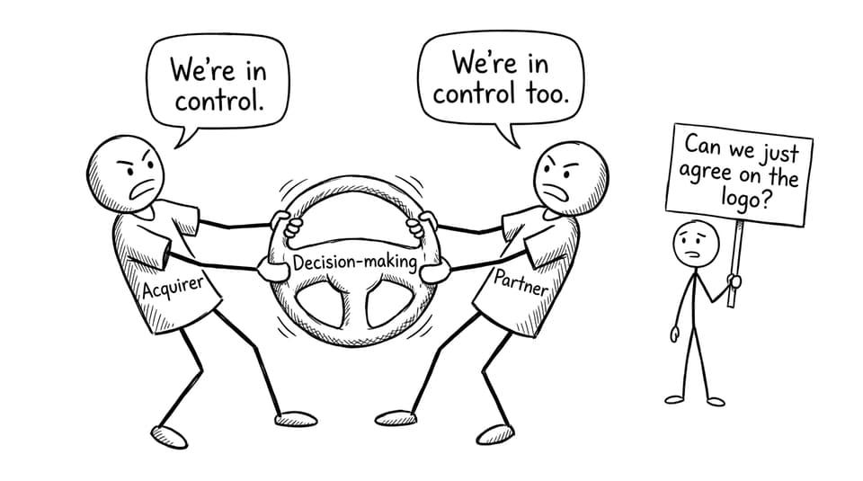 Steering wheel tug-of-war over decision-making