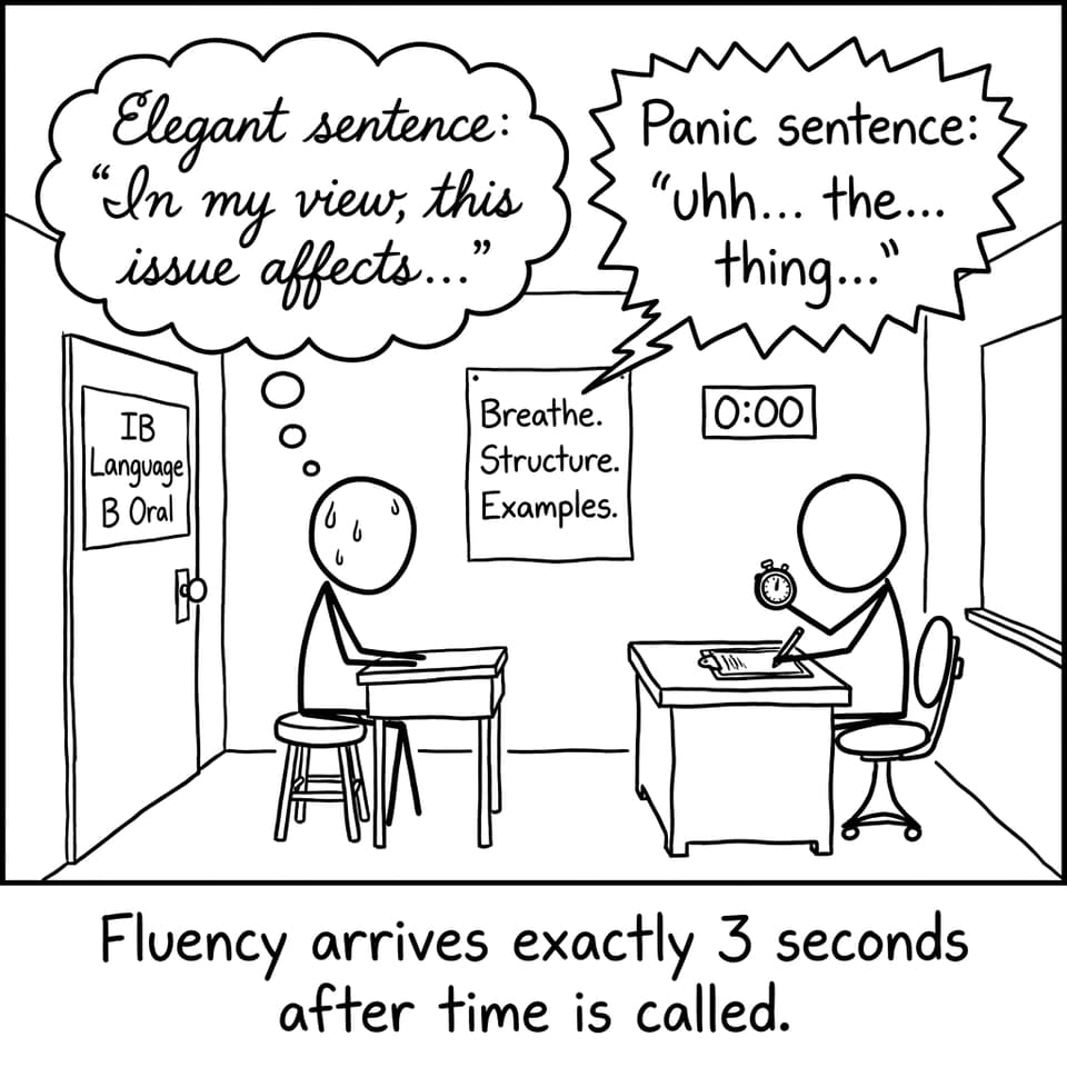 Student discovers fluency 3 seconds too late