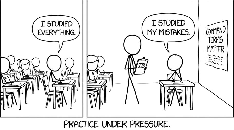 Two students compare studying everything vs studying mistakes