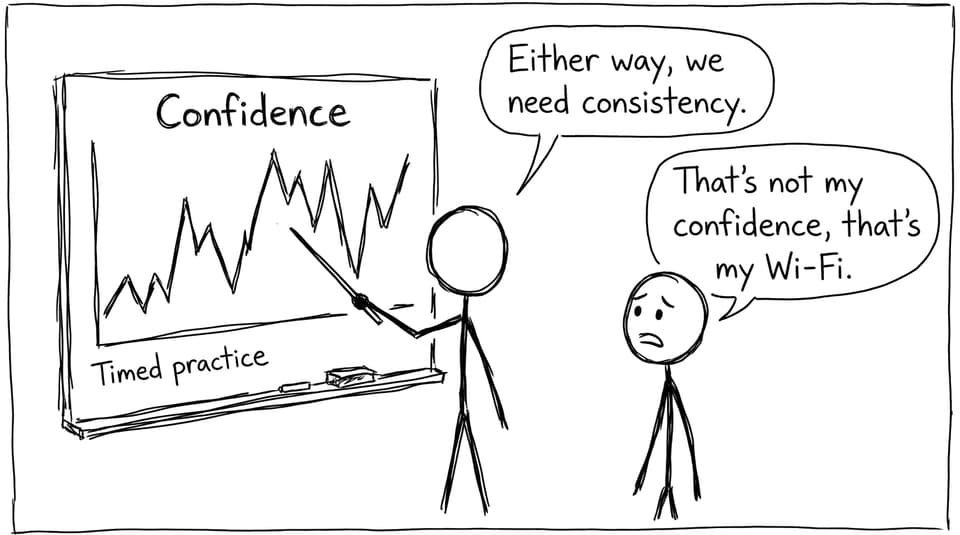 Confidence graph vs Wi‑Fi joke