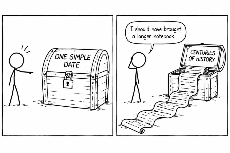 A student opens a chest expecting one simple date but finds centuries of history