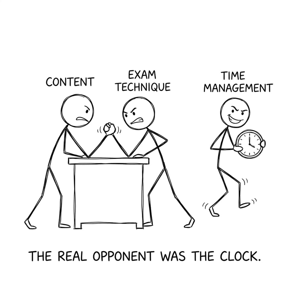 The real opponent was the clock
