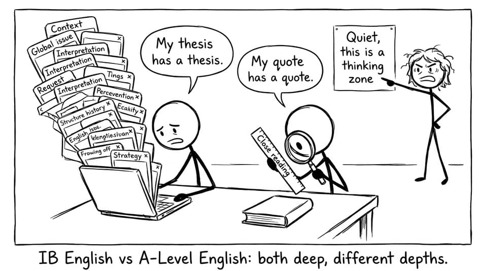 IB English vs A-Level: different depths