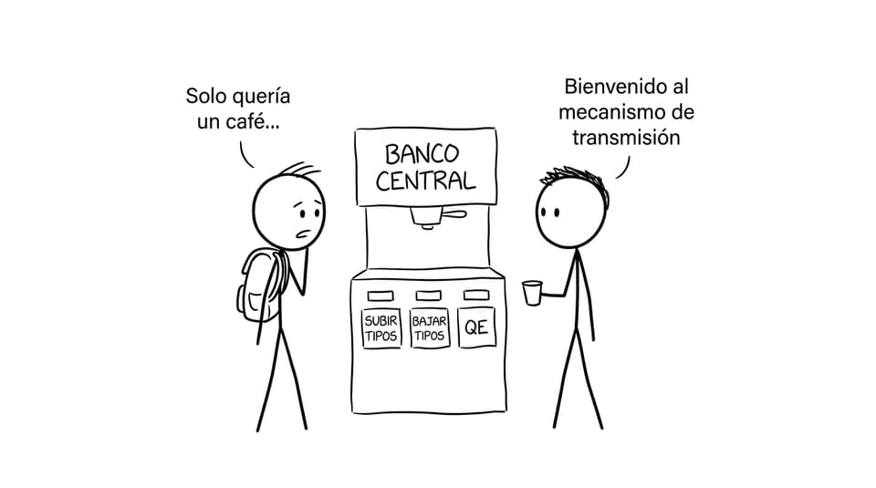 Estudiantes y cafetera del Banco Central
