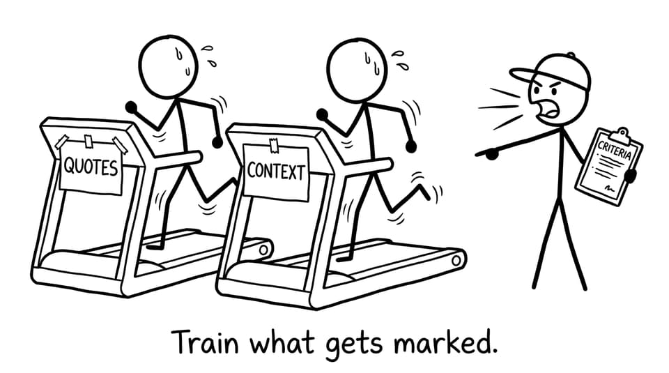 Train what gets marked.