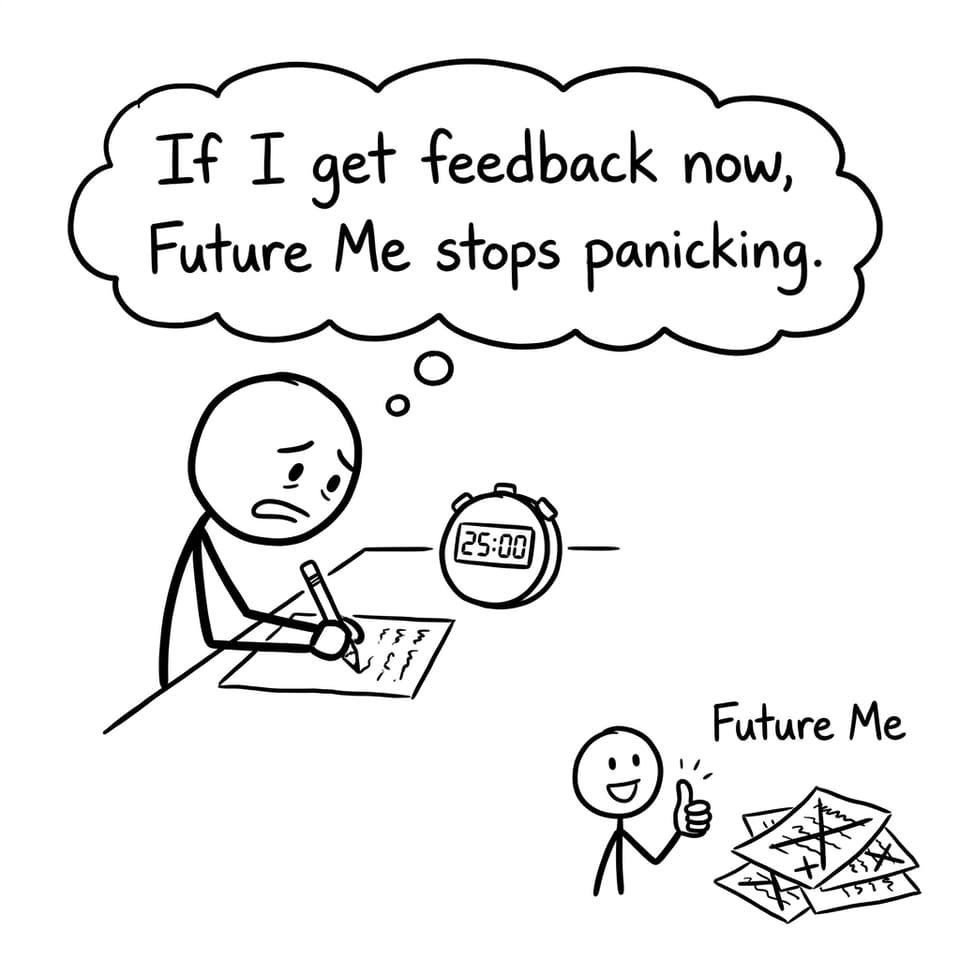 Future Me feedback comic