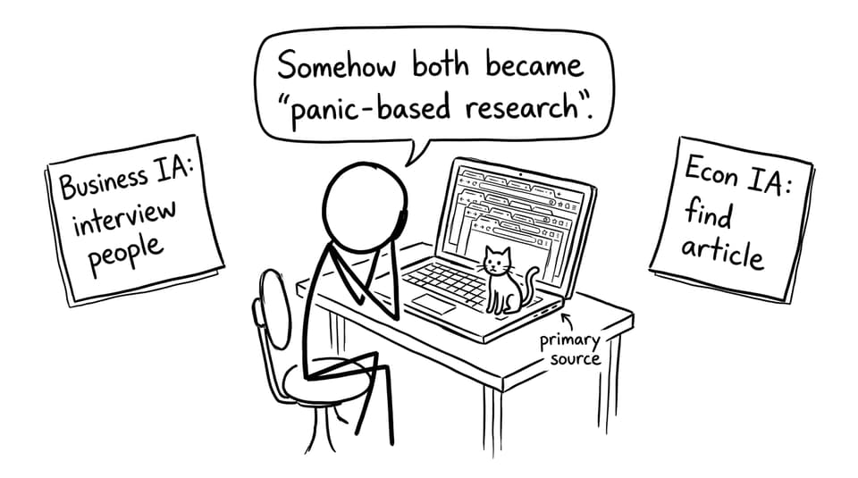 IA panic-based research comic