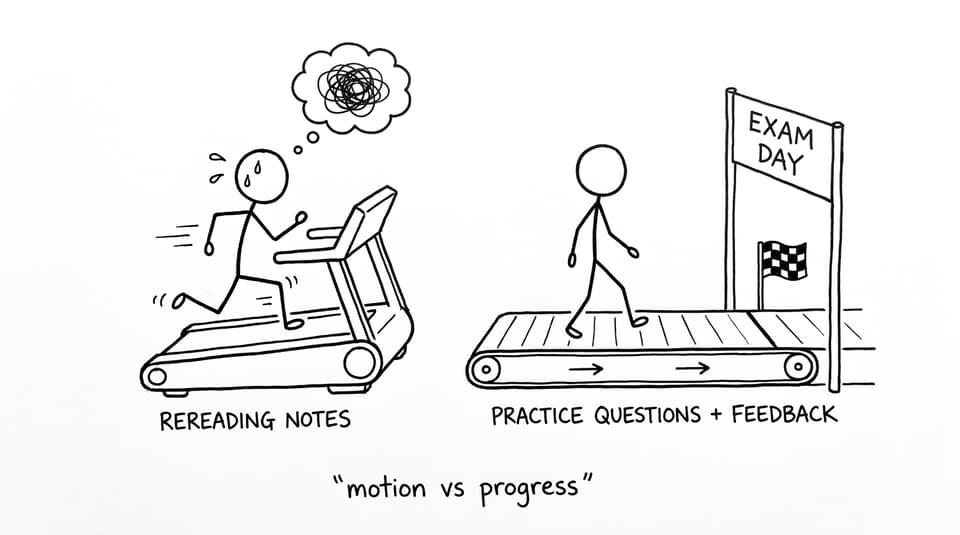 Motion vs progress treadmill joke