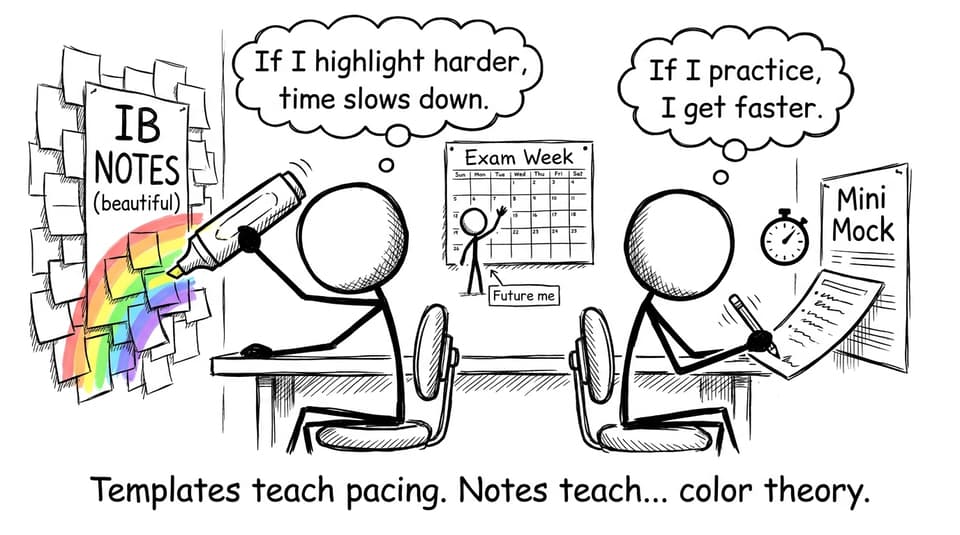 Notes vs templates pacing joke