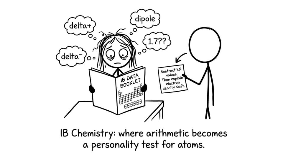 IB student staring at data booklet