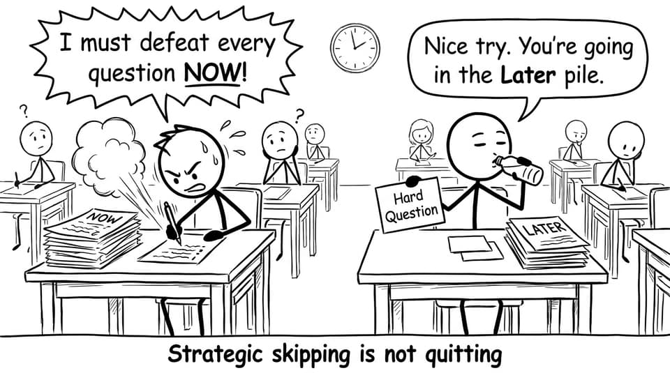 Strategic skipping is not quitting