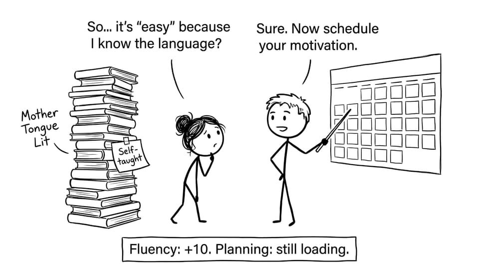 Comic: fluency vs planning