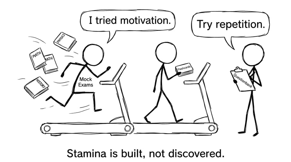 Mock Exams treadmill comic