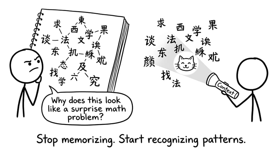 Comic about patterns vs memorizing