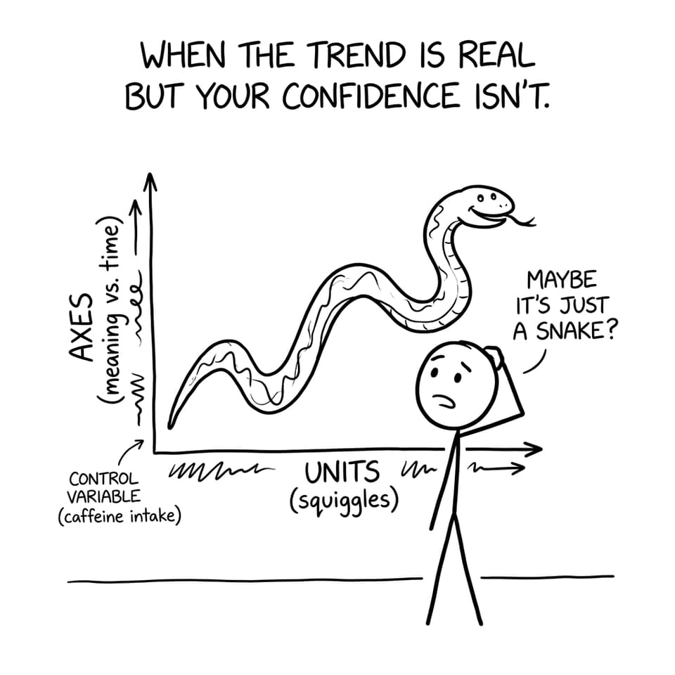 The graph line is a smug snake