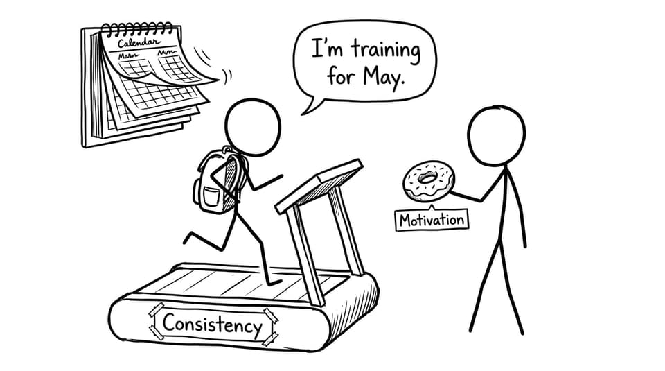 A funny comic about consistency training for May