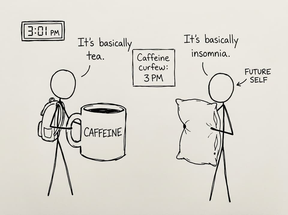 Caffeine curfew joke