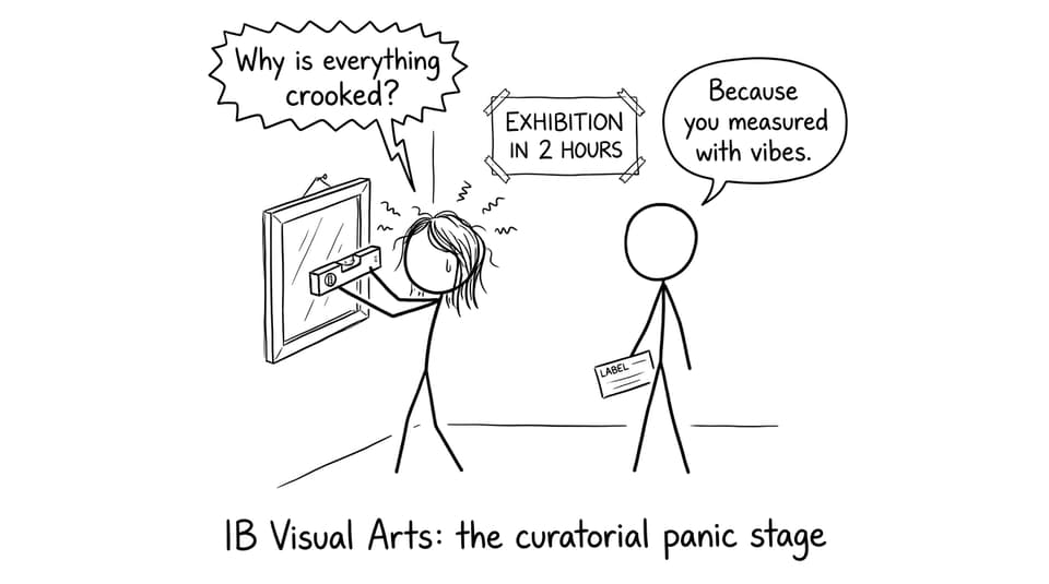 Crooked artwork panic in IB Visual Arts