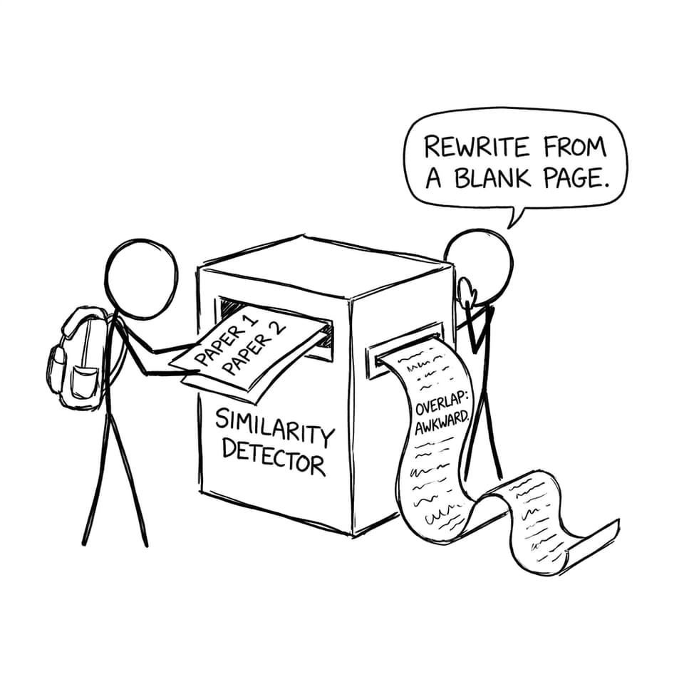 Similarity detector spits out “Overlap: awkward”