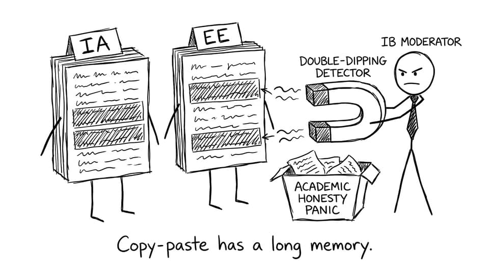 IB moderator detects double-dipping between IA and EE
