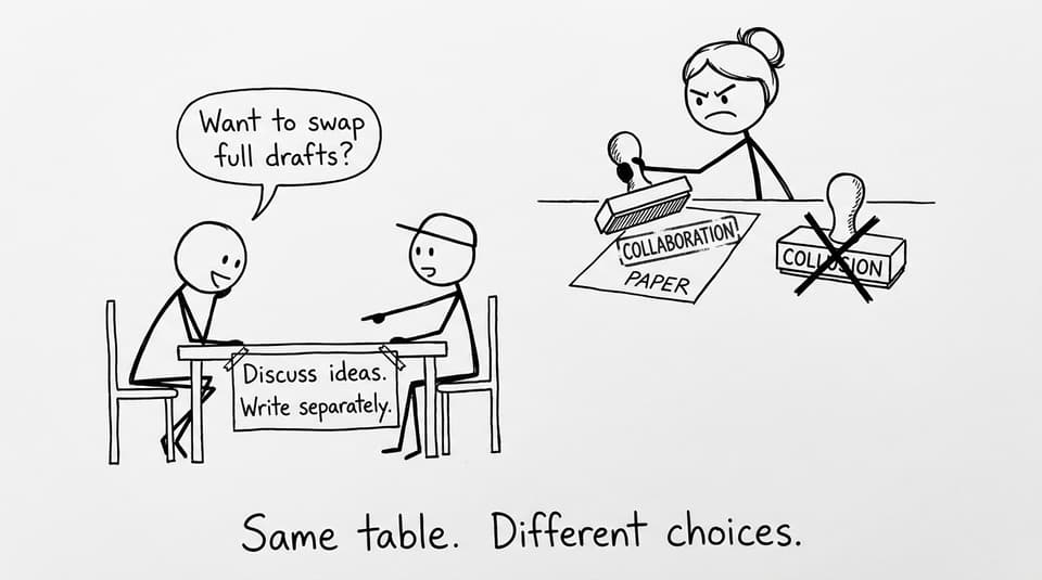 Collaboration vs collusion in the library
