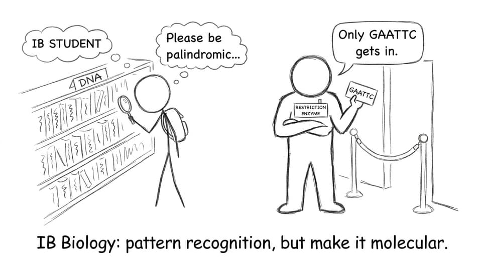 Restriction enzyme as a bouncer checking GAATTC