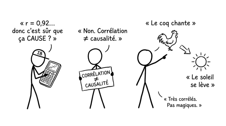 Corrélation et causalité, version IB