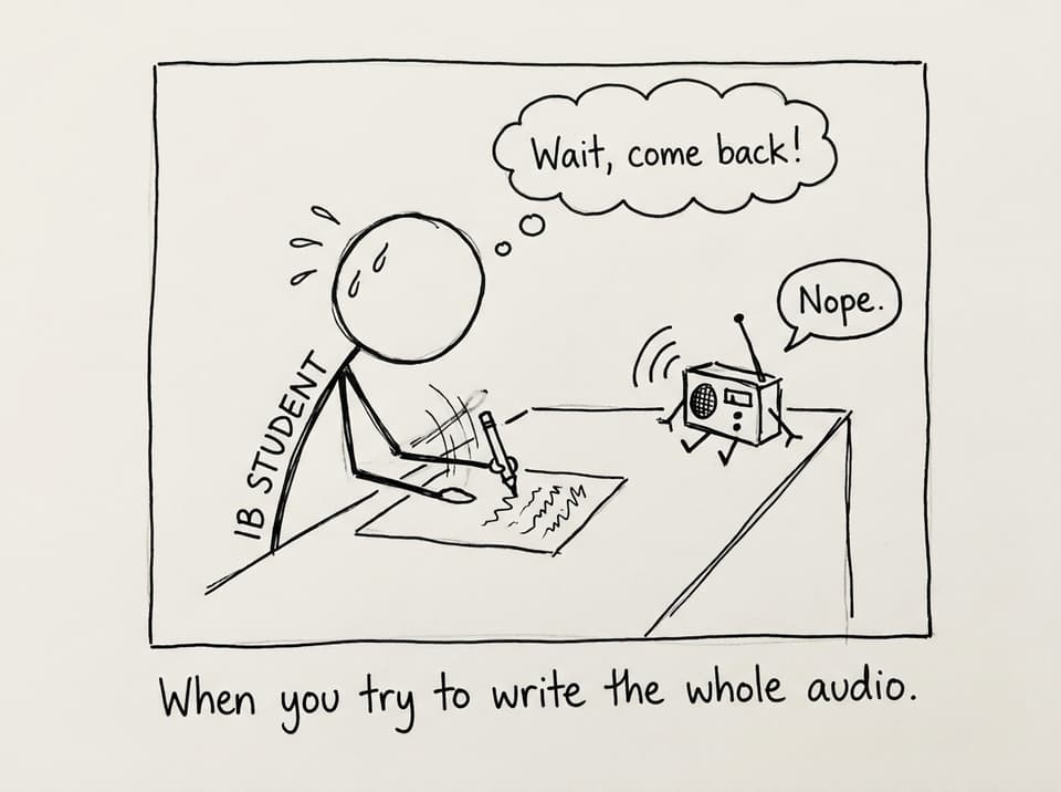 Student vs fast audio in listening exam