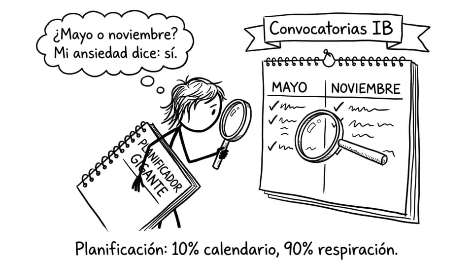Estudiante eligiendo convocatoria IB