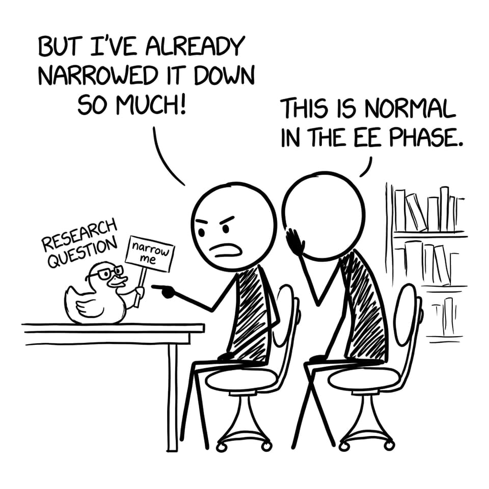 Rubber duck demands a narrower research question