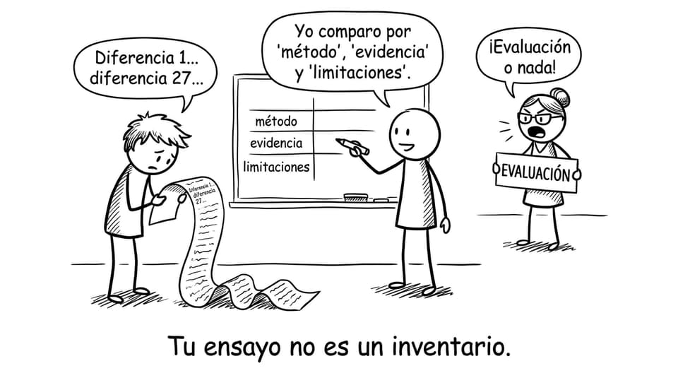 Comparar no es listar