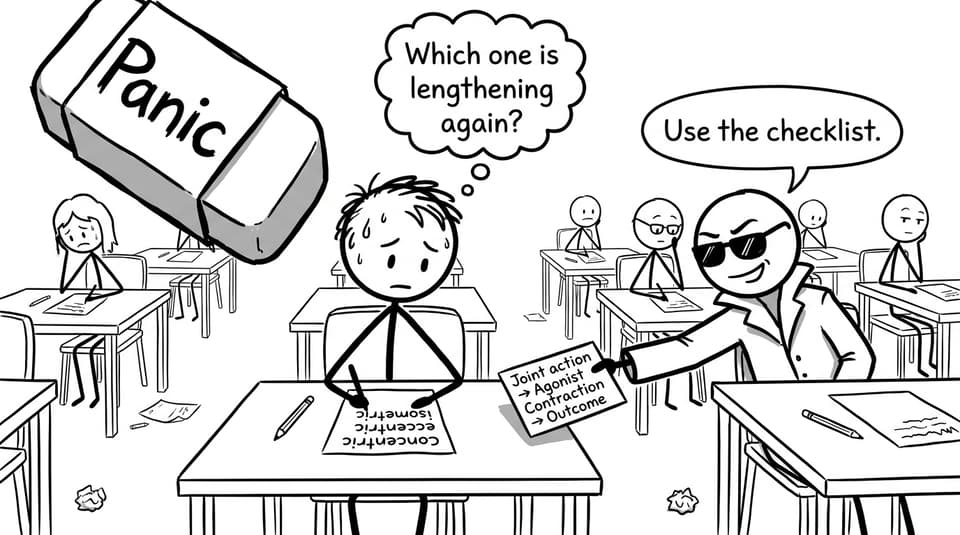 Exam hall contraction panic (comic)