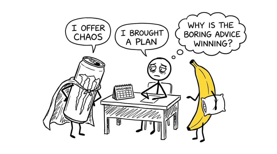 An IB student choosing between chaotic energy and a boring but reliable plan