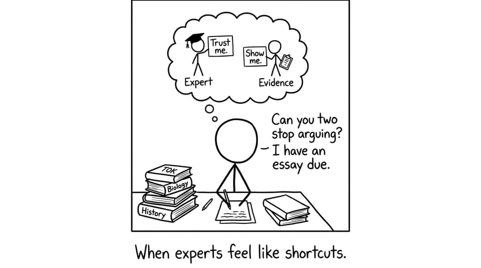 TOK student vs expert vs evidence