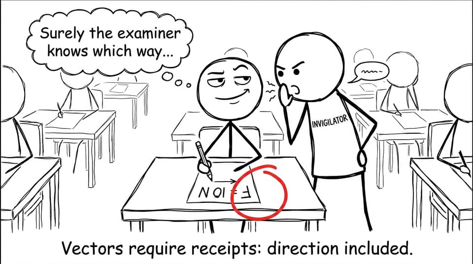 Exam hall missing direction joke