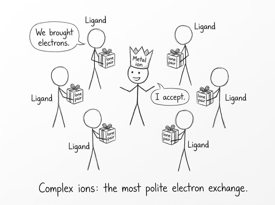 Complex ion politeness joke