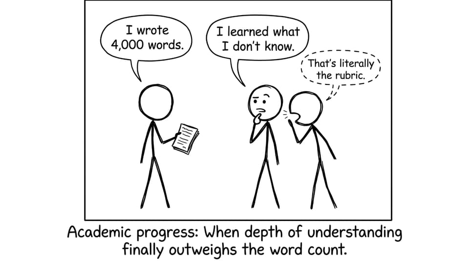 Depth vs length joke about the rubric