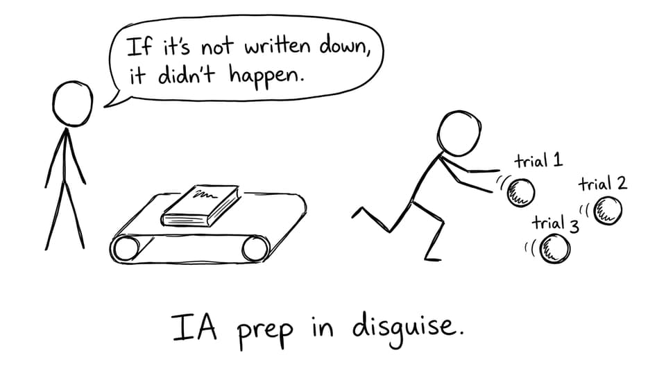 Lab notebook treadmill comic