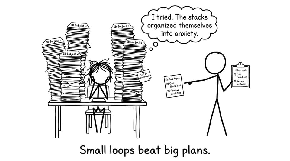 Stick-figure IB stacks and small loops