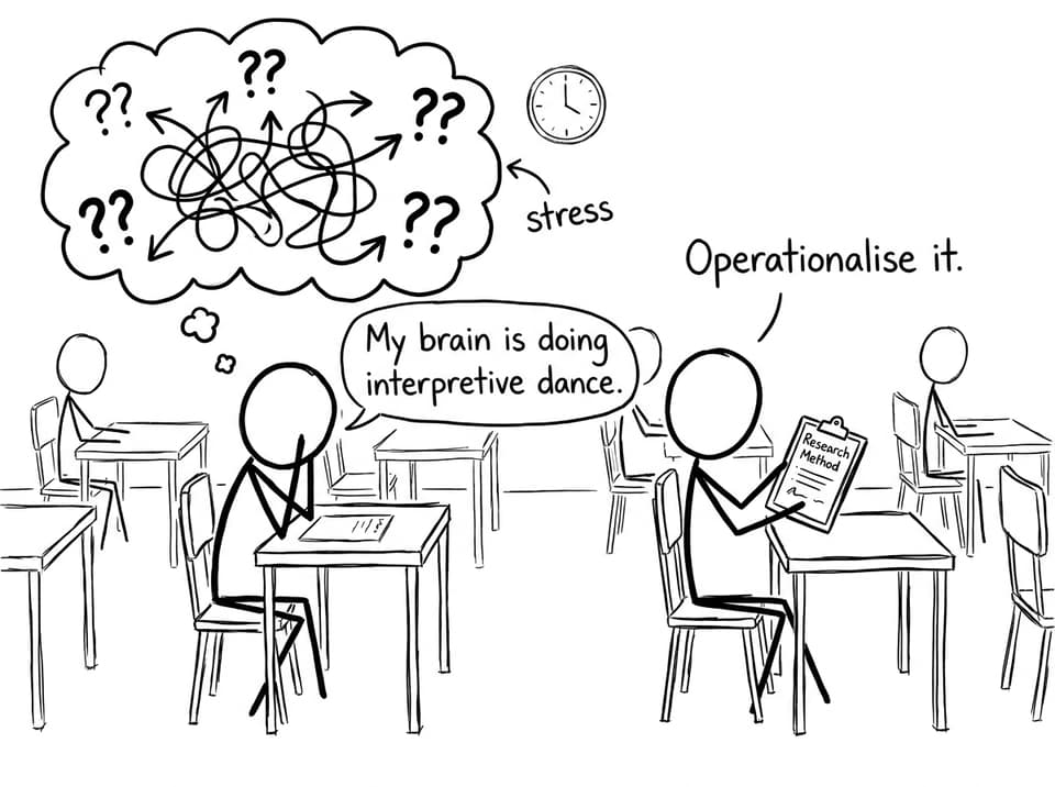 Comic about operationalising stress
